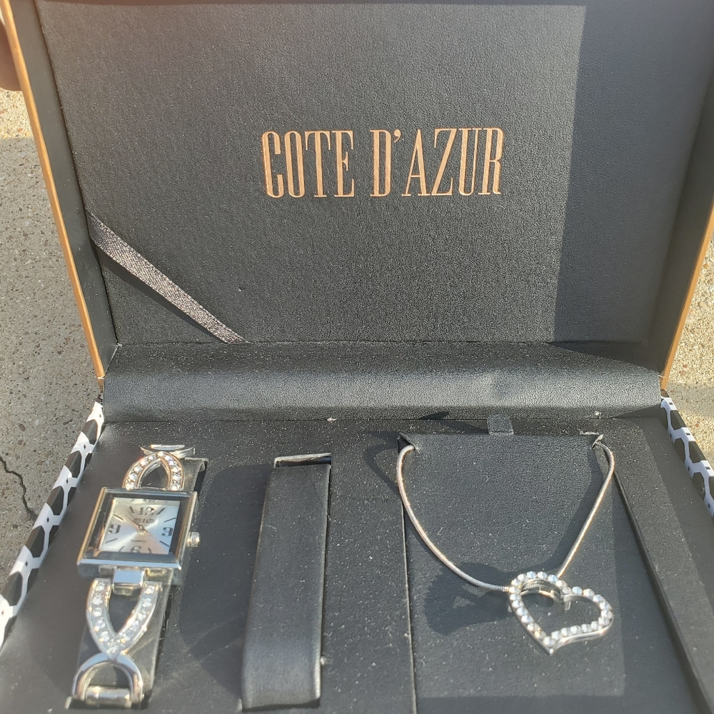 Cote D'Azur Watch and Necklace Set